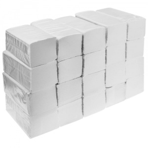 Toalhetes papel de mão duplas brancas